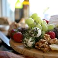 Wine and cheese grazing board catered for a Denver anniversary celebration
