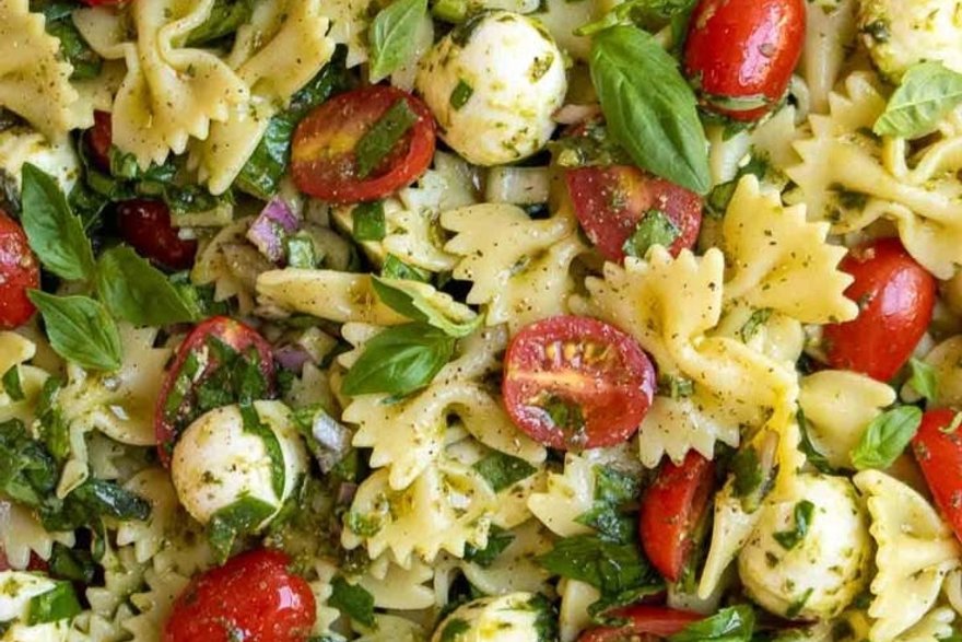 Caprese pesto pasta salad catering Denver