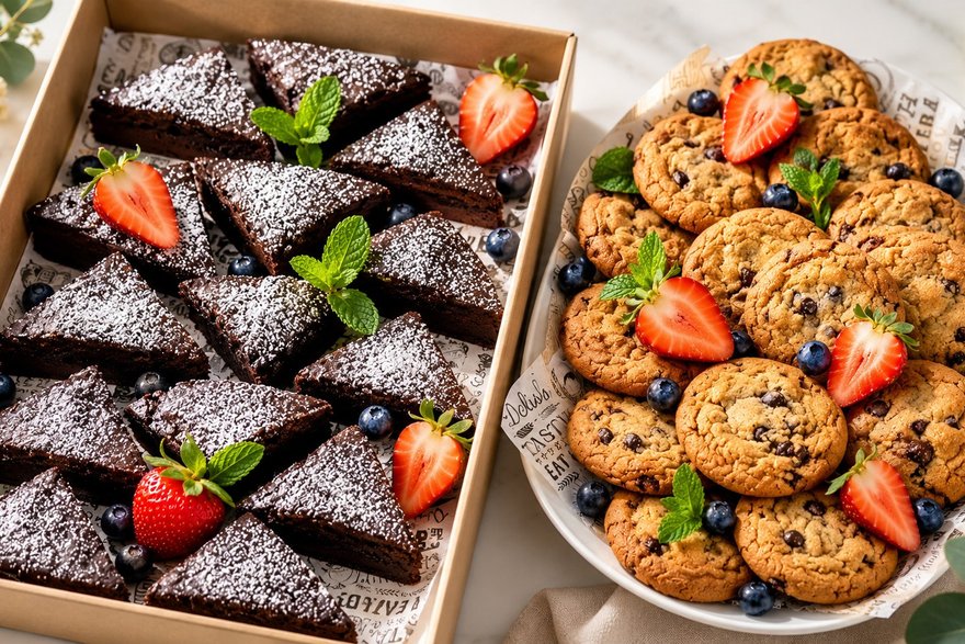 Gourmet Cookies and Double Fudge Brownies party platters Denver