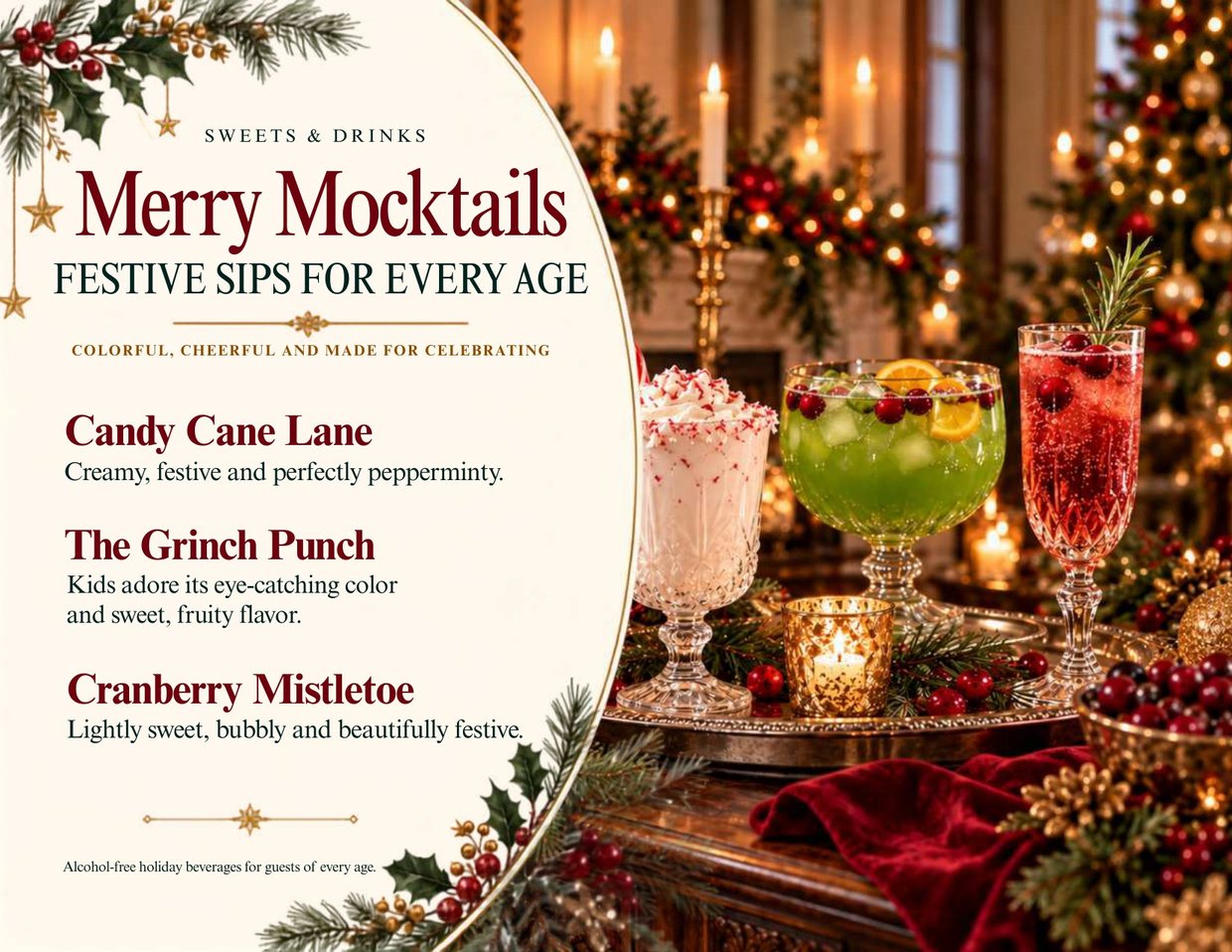 Merry Mocktails, festive alcohol-free sips