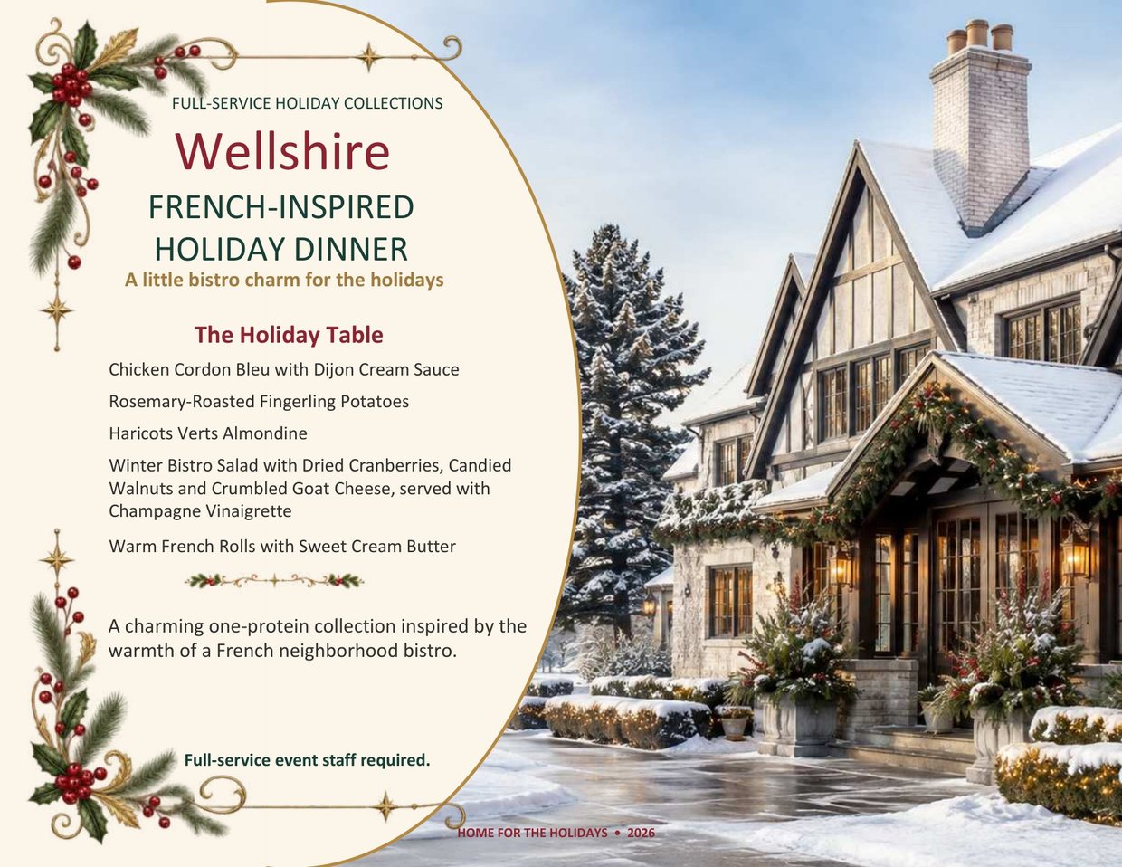 Wellshire French-inspired Holiday Dinner