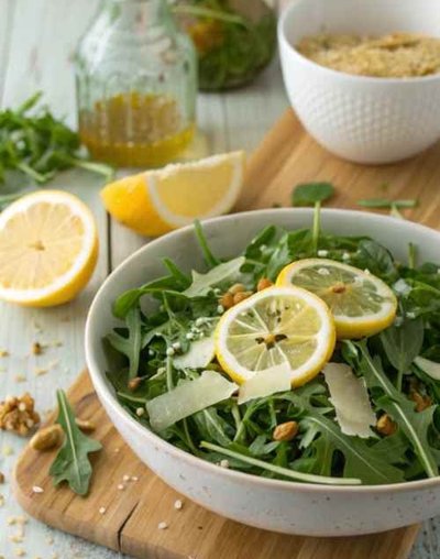 Lemon Arugula Salad with Pine Nuts catering Denver