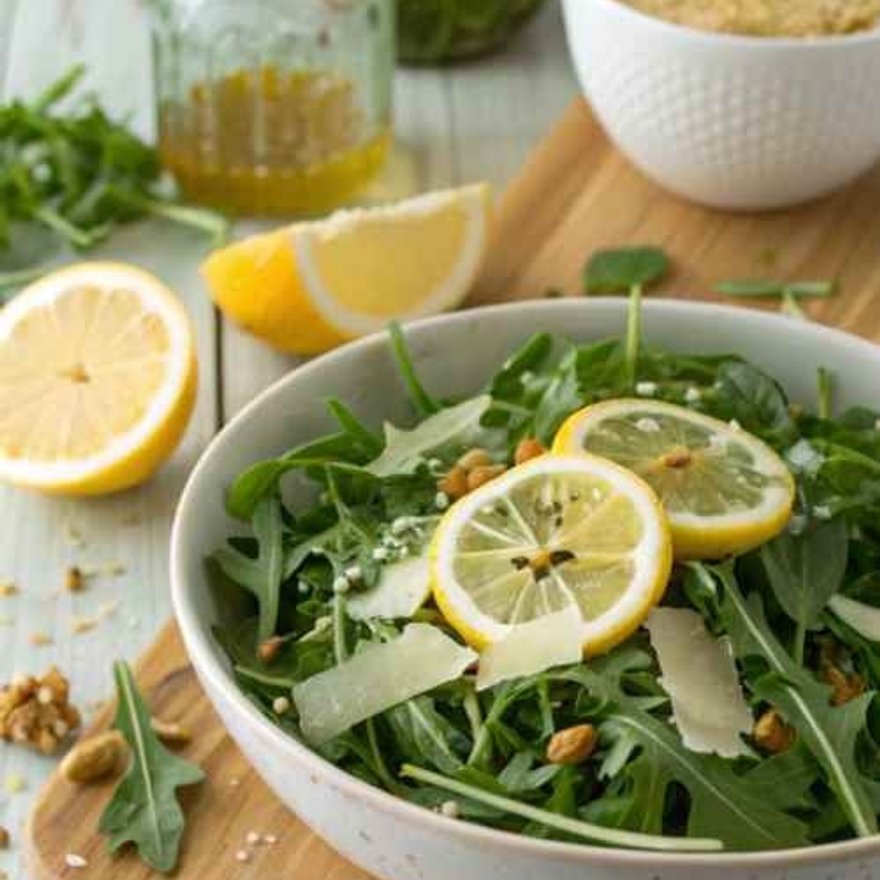 Lemon Arugula Salad with Pine Nuts catering Denver