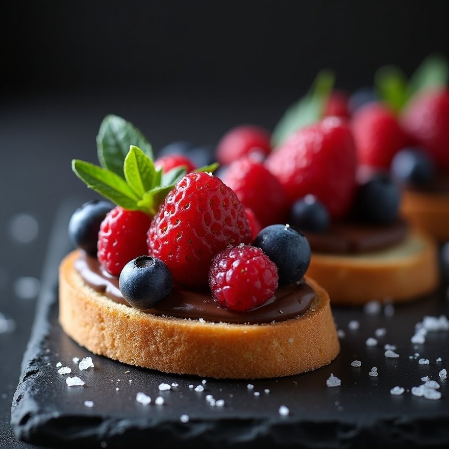 Nutella Berry Crostini catering Denver