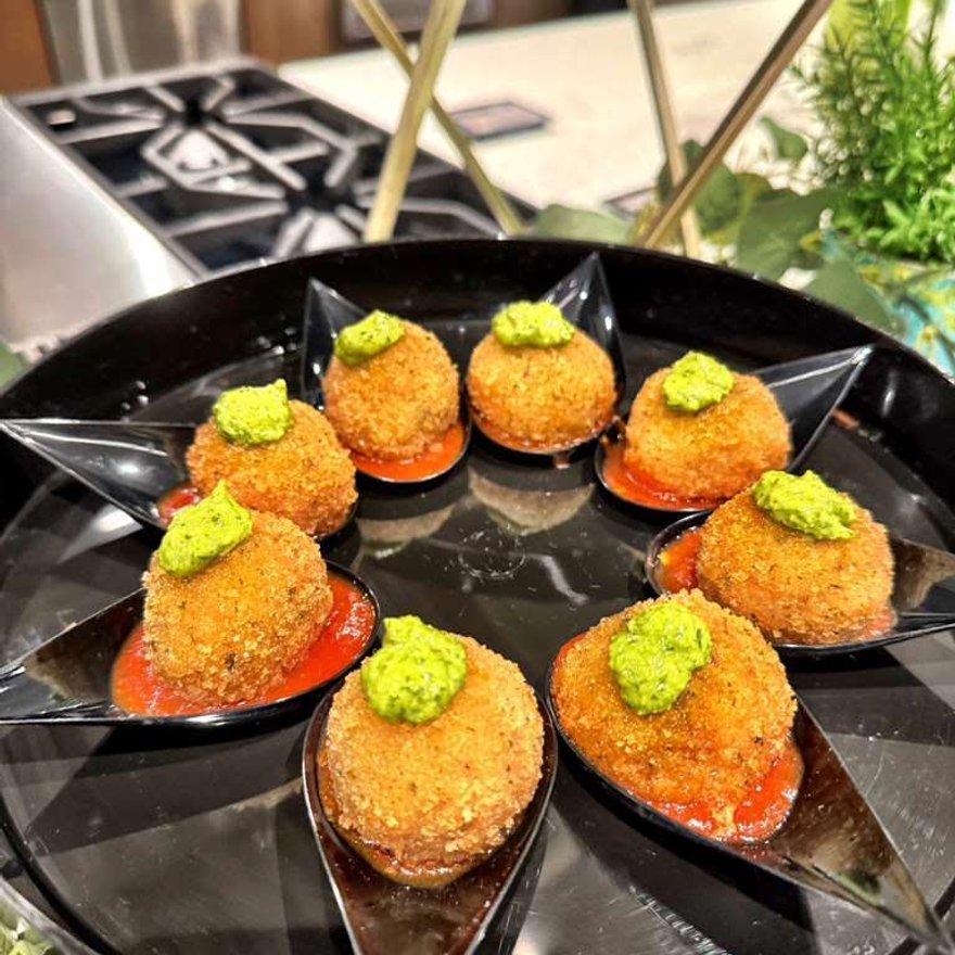 Smoked Gouda Arancini catering Denver