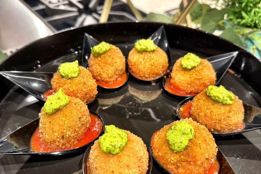 Smoked Gouda Arancini catering Denver