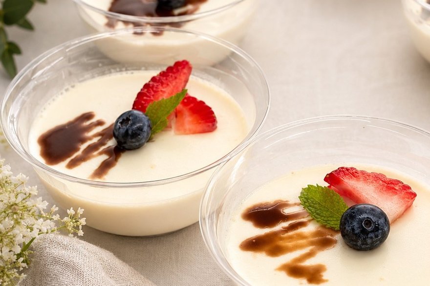 Vanilla Bean Panna Cotta catering Denver