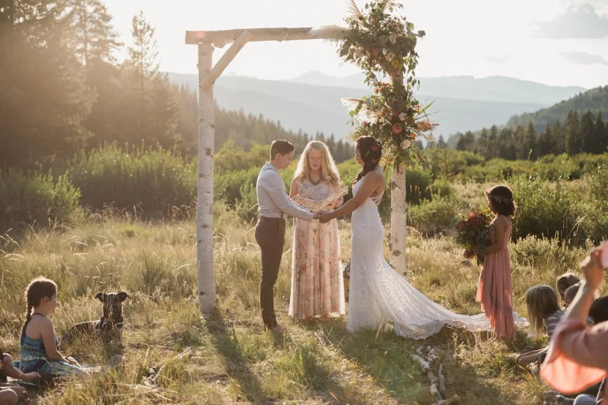 Outdoor wedding ceremony Denver